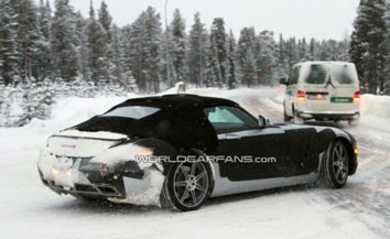 Spy Shots: Родстер Mercedes-Benz SLS AMG – испытание зимой