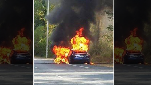 Самовозгорание Tesla Model S во время тест-драйва
