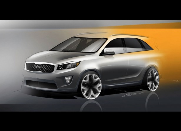 В Интернете опубликованы скетчи нового Kia Sorento