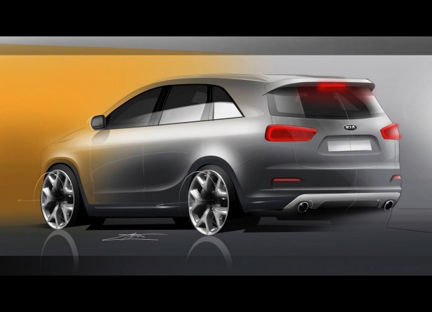 В Интернете опубликованы скетчи нового Kia Sorento