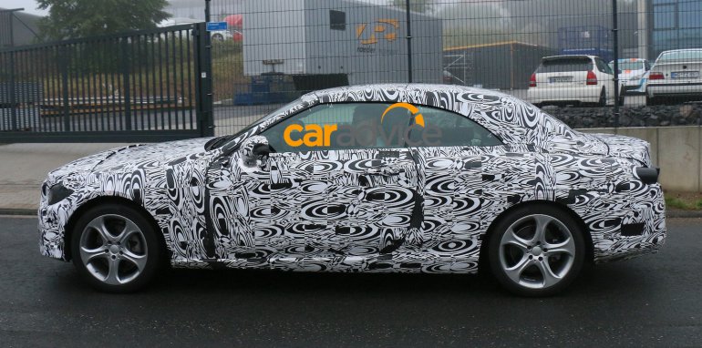 В Германии обнаружен тестовый мул первого кабриолета Mercedes C-Class